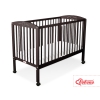 Baby cot bed 120x60cm with hearts Brown