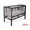 Baby cot bed 120x60cm with hearts Brown