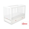 Baby cot bed 120x60cm with hearts with drawer MAXI