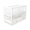 Baby cot bed 120x60cm with hearts with drawer MAXI