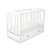 Baby cot bed 120x60cm with hearts with drawer MAXI