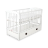 Baby cot bed 120x60cm with hearts with drawer MAXI