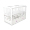Baby cot bed 120x60cm with hearts with drawer MAXI