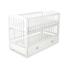 Baby cot bed 120x60cm with hearts with drawer MAXI
