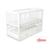 Baby cot bed 120x60cm with hearts with drawer MAXI
