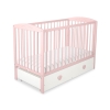 Baby cot bed 120x60cm with hearts with drawer MAXI