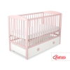 Baby cot bed 120x60cm with hearts with drawer MAXI