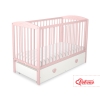 Baby cot bed 120x60cm with hearts with drawer MAXI