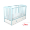 Baby cot bed 120x60cm with hearts with drawer MAXI