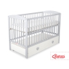 Baby cot bed 120x60cm with hearts with drawer MAXI