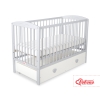 Baby cot bed 120x60cm with hearts with drawer MAXI