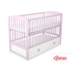 Baby cot bed 120x60cm with hearts with drawer MAXI