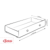 Baby cot bed 120x60cm with hearts with drawer MAXI