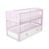 Baby cot bed 120x60cm with hearts with drawer MAXI