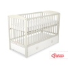 Baby cot bed 120x60cm with hearts with drawer MAXI
