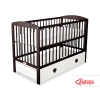 Baby cot bed 120x60cm with hearts with drawer MAXI