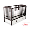 Baby cot bed 120x60cm with hearts with drawer MAXI
