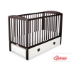 Baby cot bed 120x60cm with hearts with drawer MAXI