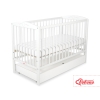Baby cot bed 120x60cm with hearts with drawer STANDARD