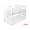 Baby cot bed 120x60cm with hearts with drawer STANDARD