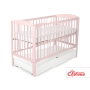 Baby cot bed 120x60cm with hearts with drawer STANDARD