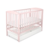 Baby cot bed 120x60cm with hearts with drawer STANDARD