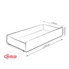 Baby cot bed 120x60cm with hearts with drawer STANDARD
