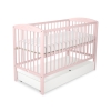 Baby cot bed 120x60cm with hearts with drawer STANDARD