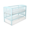 Baby cot bed 120x60cm with hearts with drawer STANDARD