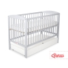 Baby cot bed 120x60cm with hearts with drawer STANDARD