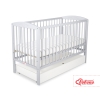 Baby cot bed 120x60cm with hearts with drawer STANDARD