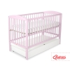 Baby cot bed 120x60cm with hearts with drawer STANDARD