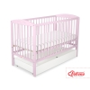 Baby cot bed 120x60cm with hearts with drawer STANDARD