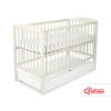Baby cot bed 120x60cm with hearts with drawer STANDARD