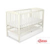 Baby cot bed 120x60cm with hearts with drawer STANDARD