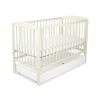 Baby cot bed 120x60cm with hearts with drawer STANDARD
