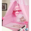 Baby cot bed Canopy Cotton- Teddy bear Barnaba pink
