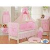 Baby Cot Bed Mosquito-net made of tulle- Bear with bow pink