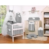 Baby Cot Bed Mosquito-net made of tulle- Hanging Hearts anthracite