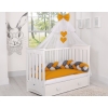 Baby Cot Bed Mosquito-net made of tulle- honey yellow