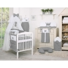 Baby Cot Bed Mosquito-net made of tulle- Little Prince/Princess anthracite