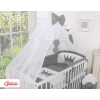 Baby Cot Bed Mosquito-net made of tulle- Little Prince/Princess anthracite