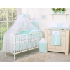 Baby Cot Bed Mosquito-net made of tulle- Little Prince/Princess mint