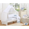 Baby Cot Bed Mosquito-net made of tulle- Owls Gray