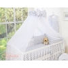 Baby Cot Bed Mosquito-net made of tulle - Simple chevron gray