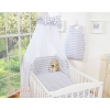 Baby Cot Bed Mosquito-net made of tulle - Simple chevron gray