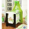 Baby Cot Bed Mosquito-net made of tulle- Teddy bear Barnaba green