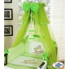 Baby Cot Bed Mosquito-net made of tulle- Teddy bear Barnaba green