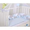 Baby Cot Bed Mosquito-net made of tulle- white hearts with blue