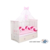 Baby Cot Bed Mosquito-net made of tulle- white with pink hearts